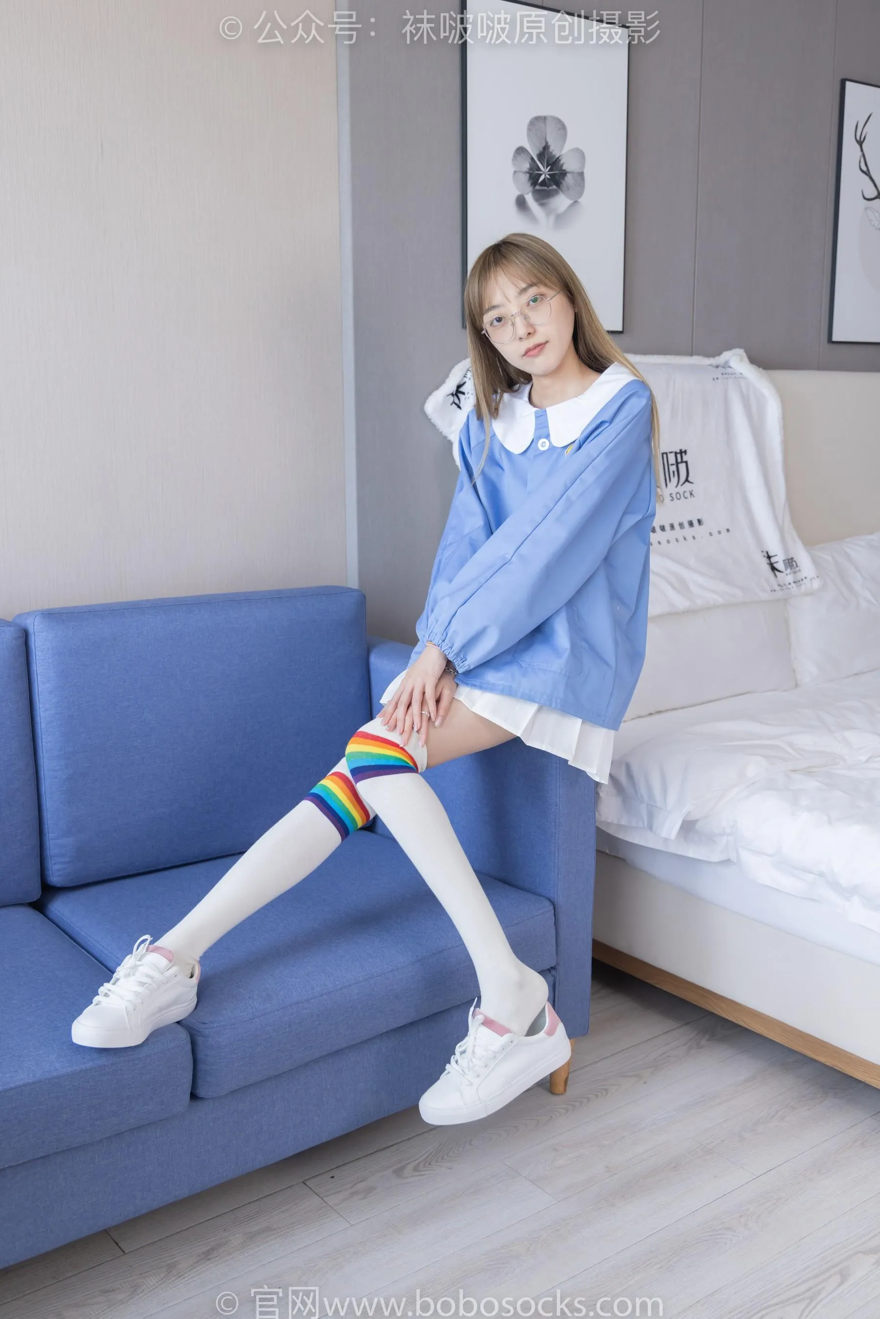 [BoBoSocks袜啵啵]NO.229 稚予-板鞋、皮鞋、两双大腿袜 [68P]插图7
